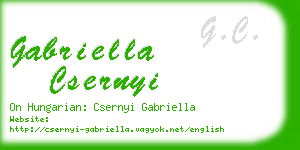 gabriella csernyi business card
